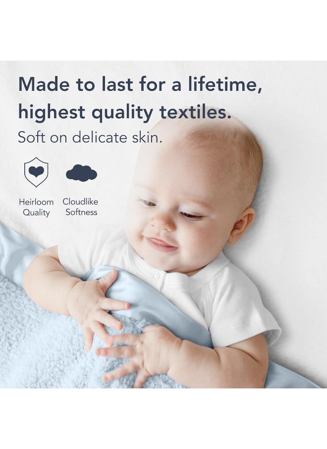 Little Giraffe Chenille Baby Blanket (Blue)