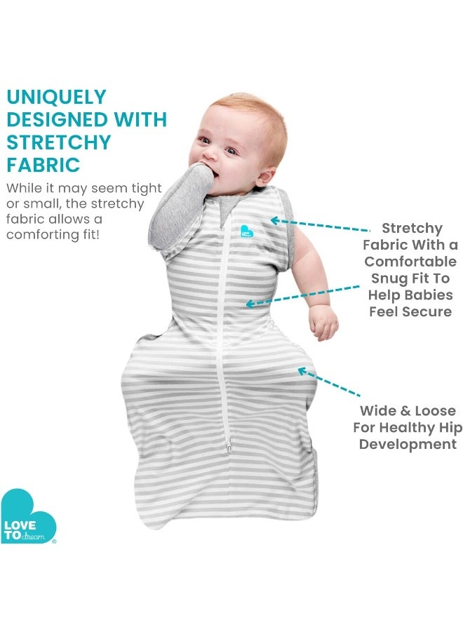Love to Dream Swaddle UP 50/50, Gray, Medium, 13-18.5 lbs