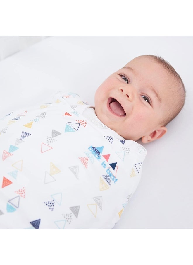 HALO 100% Cotton Sleepsack Swaddle, 3-Way Adjustable Wearable Blanket, TOG 1.5