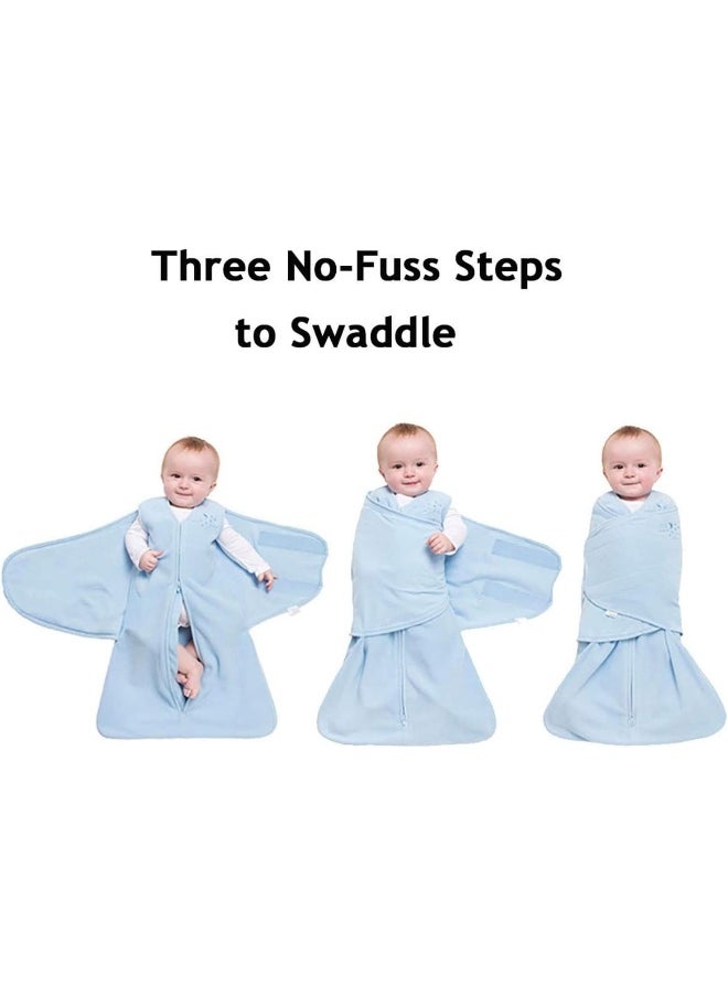 HALO Micro-Fleece Sleepsack Swaddle, 3-Way Adjustable Wearable Blanket, TOG 3.0, Soft Pink, Small, 3-6 Months