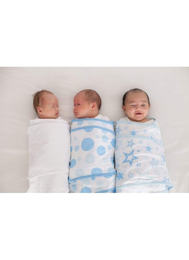 Miracle Blanket Baby Sleep Wearable Swaddle Wrap for Newborn Infant Boy or Girl 0-3 Months, White
