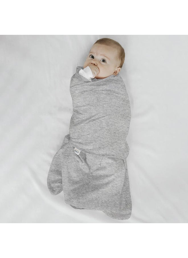 HALO 100% Cotton Sleepsack Swaddle Wearable Blanket, TOG 1.5, Heather Gray, Newborn