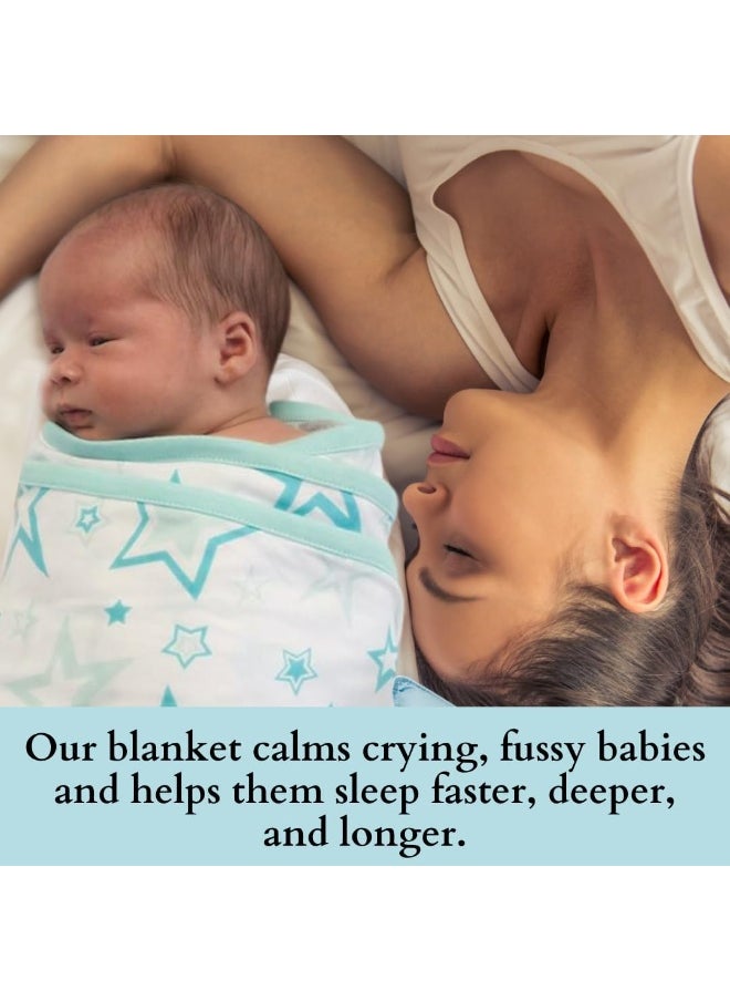 Miracle Blanket Baby Sleep Wearable Swaddle Wrap for Newborn Infant Boy or Girl 0-3 Months, Gray