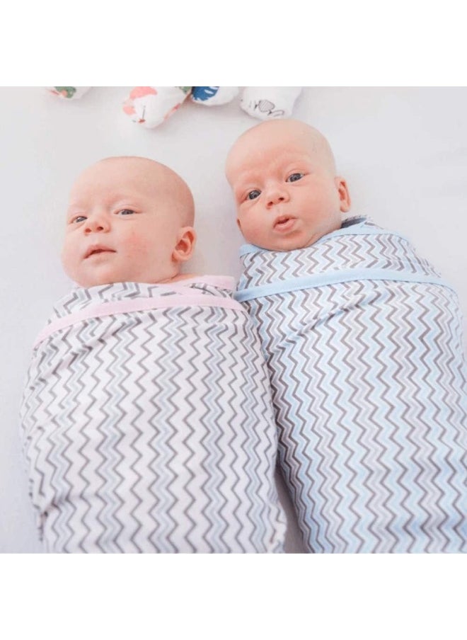 Miracle Blanket Baby Sleep Wearable Swaddle Wrap for Newborn Infant Boy or Girl 0-3 Months, Gray