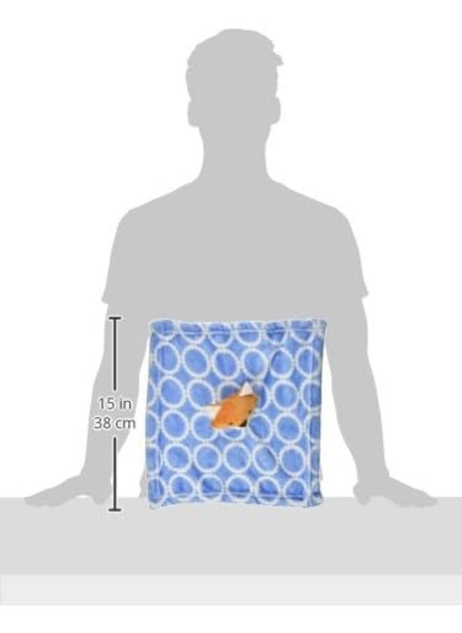 Hudson Baby Unisex Baby Animal Face Security Blanket, Blue Fox, One Size