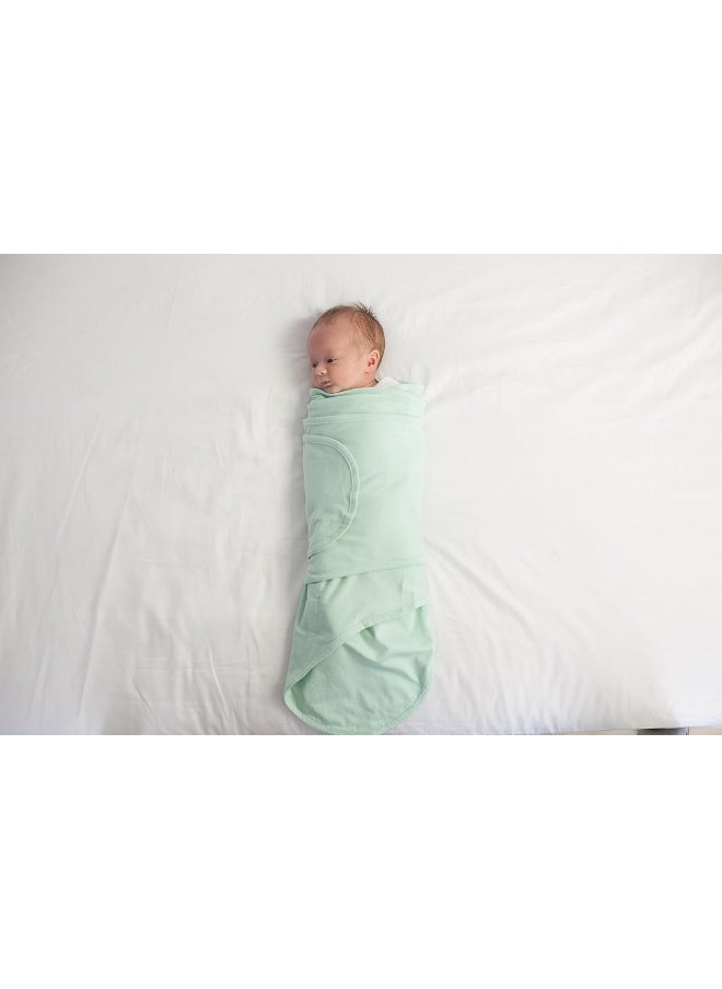 Miracle Blanket Swaddle Unisex Baby, Solid Mint, Newborn to 14 weeks