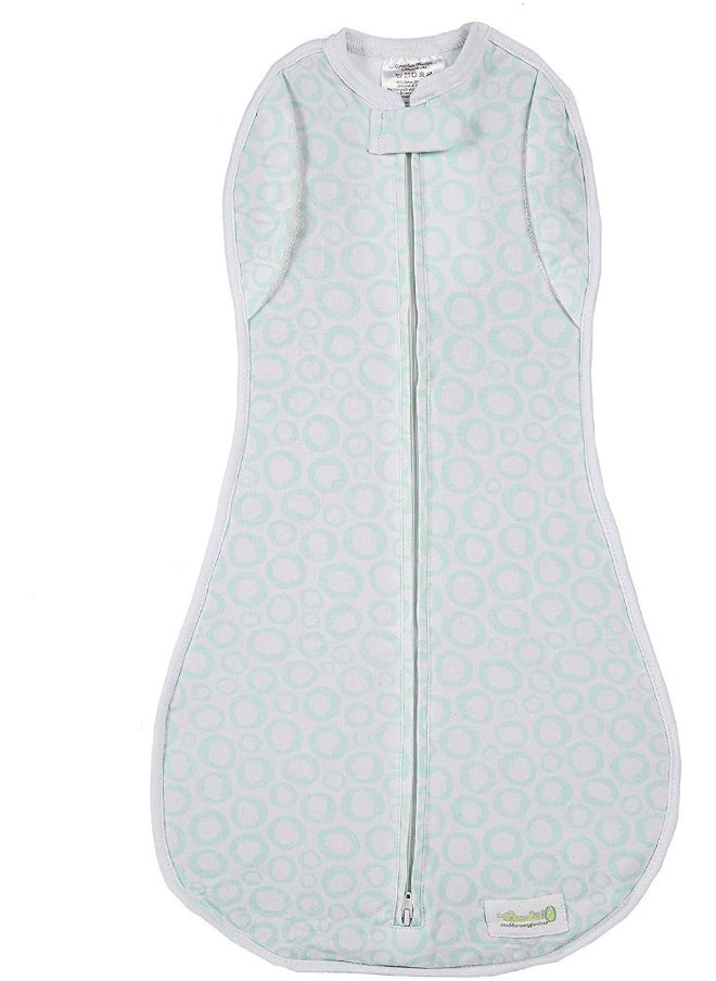 Woombie Convertible Unvented Nursery Swaddling Blankets, Mint O's, 5-13 Pounds