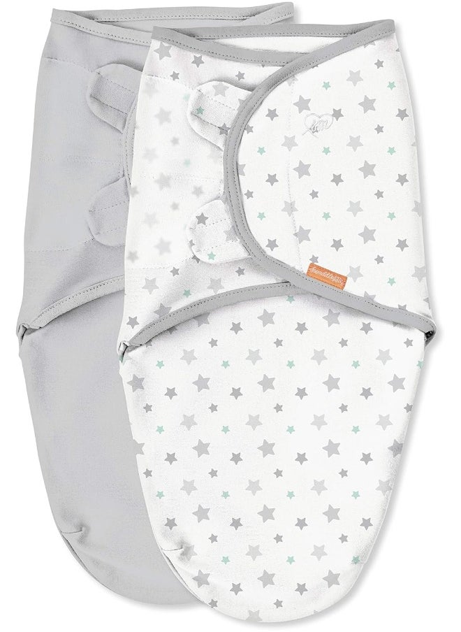 SwaddleMe Summer Infant-Starry Skies Organic cotton swaddle-Starry Skies-2 Pk