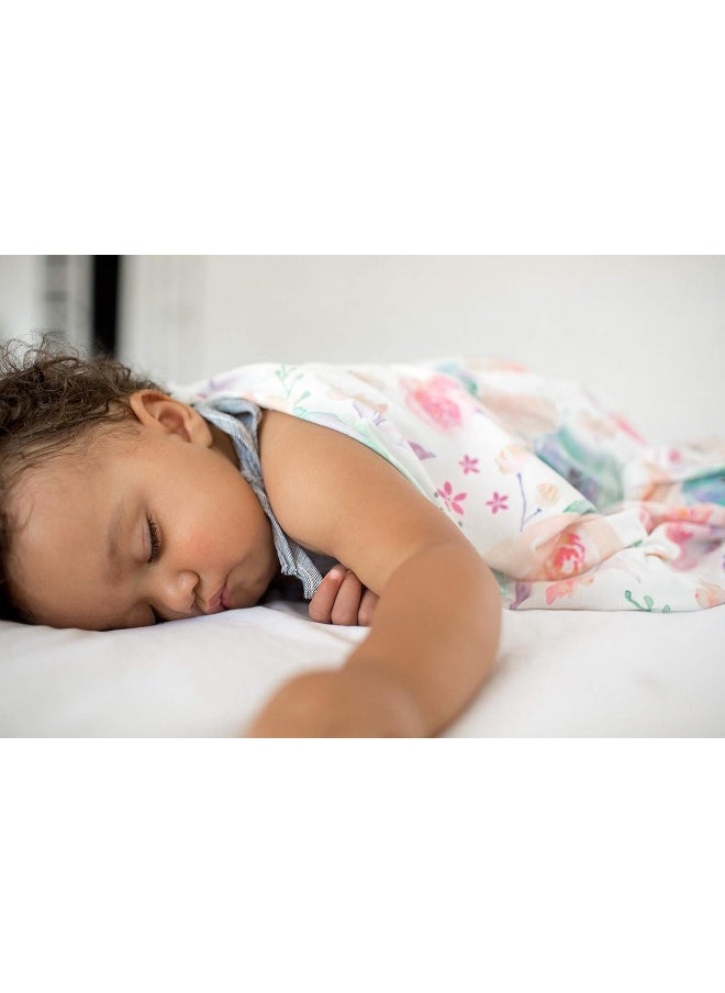 Copper Pearl Large Premium Knit Baby Swaddle Receiving Blanket Floral 'Bloom'