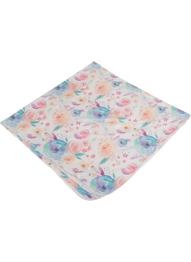 Copper Pearl Large Premium Knit Baby Swaddle Receiving Blanket Floral 'Bloom'