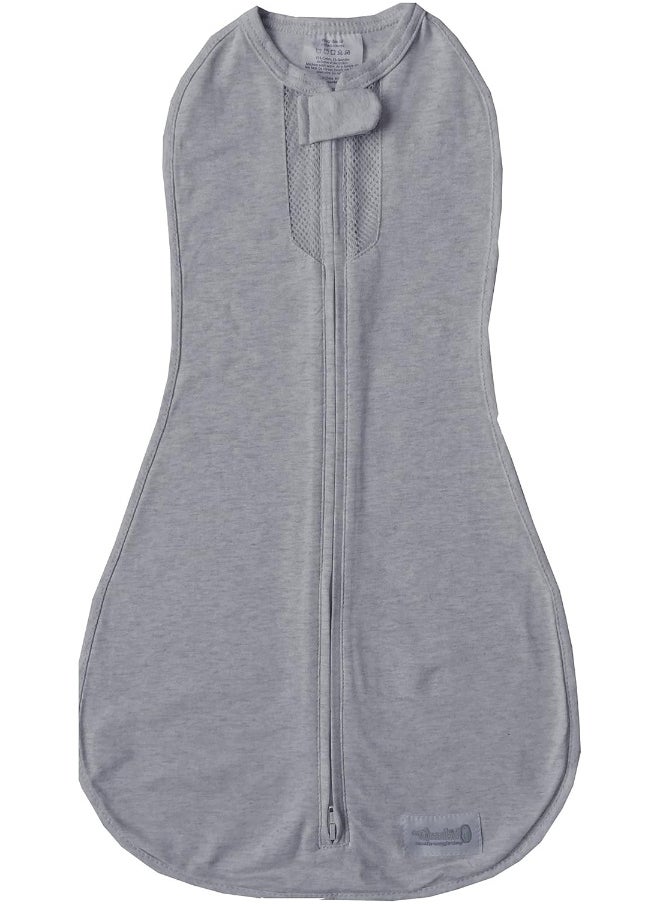 Woombie Air Nursery Swaddling Blanket - For Babies Up to 6 Months - Vented (Twilight/Heathered Gray, 14-19 lbs)