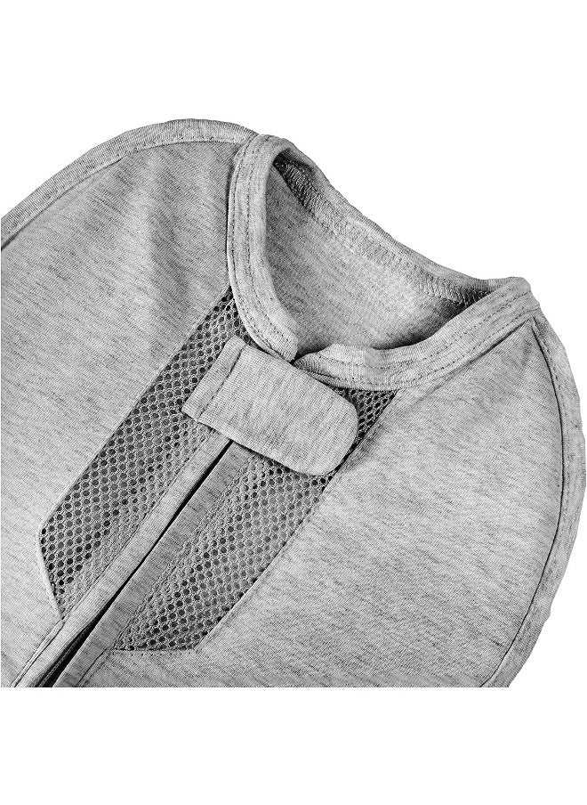 Woombie Air Nursery Swaddling Blanket - For Babies Up to 6 Months - Vented (Twilight/Heathered Gray, 14-19 lbs)