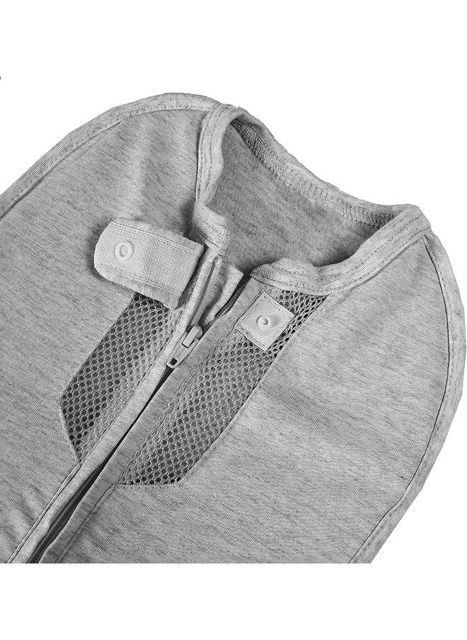 Woombie Air Nursery Swaddling Blanket - For Babies Up to 6 Months - Vented (Twilight/Heathered Gray, 14-19 lbs)