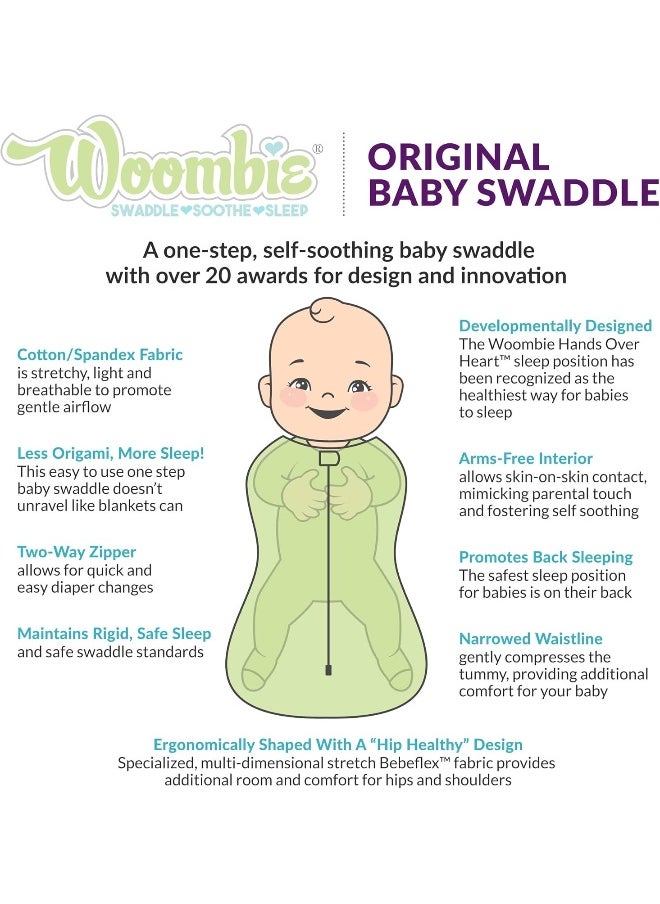 Woombie Air Nursery Swaddling Blanket - For Babies Up to 6 Months - Vented (Twilight/Heathered Gray, 14-19 lbs)