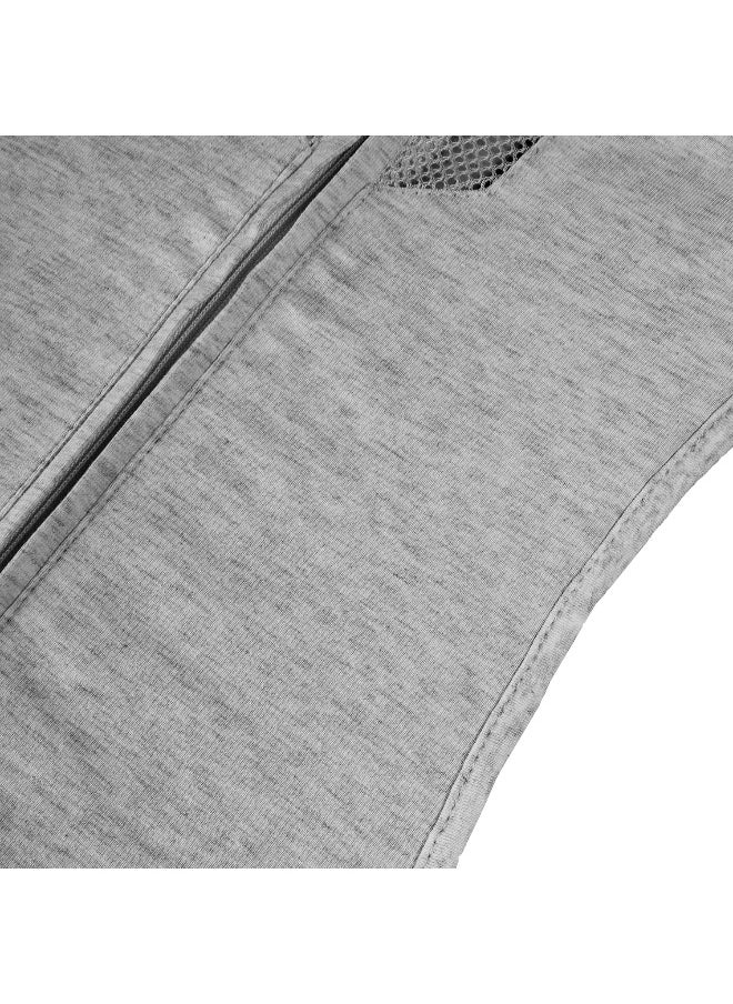 Woombie Air Nursery Swaddling Blanket - For Babies Up to 6 Months - Vented (Twilight/Heathered Gray, 14-19 lbs)
