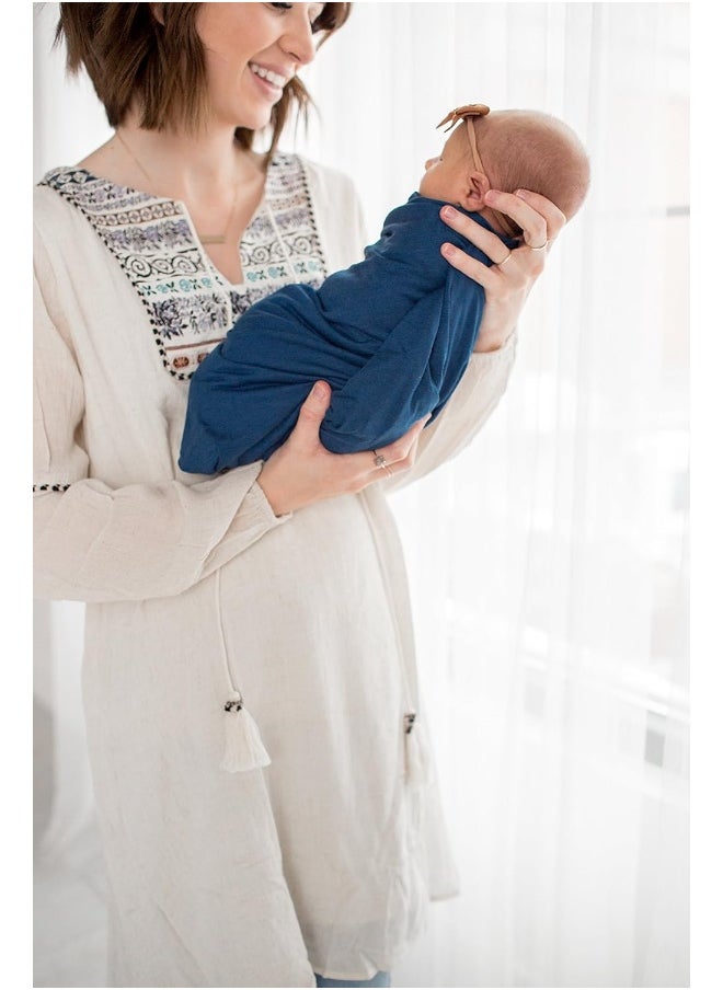 Copper Pearl Large Premium Knit Baby Swaddle Receiving Blanket River