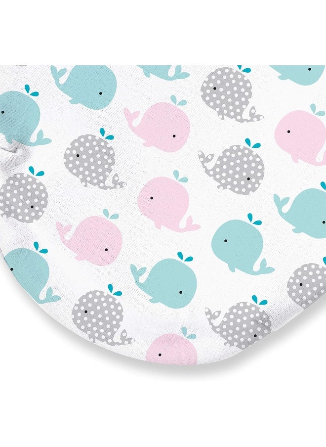 SwaddleMe Original Swaddle – Size Small, 0-3 Months, 2-Pack (Pink Polka Whale)