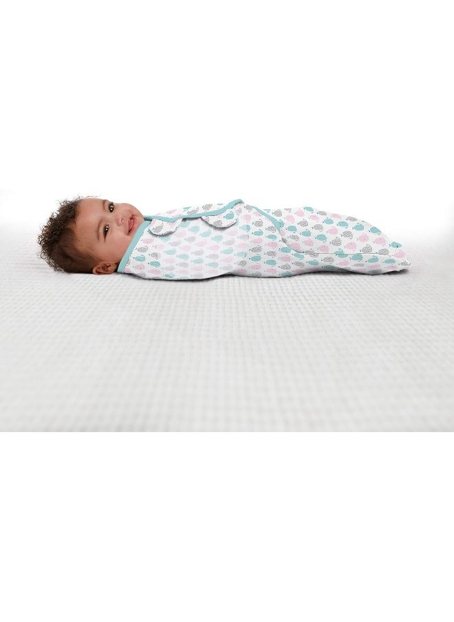 SwaddleMe Original Swaddle – Size Small, 0-3 Months, 2-Pack (Pink Polka Whale)