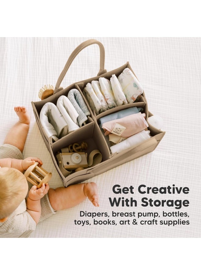 KeaBabies Baby Diaper Caddy Organizer - Large Baby Organizer - Diaper Organizer For Changing Table - Storage Caddy - Changing Table Organizer For Baby Boy, Girl - Nursery Organizer