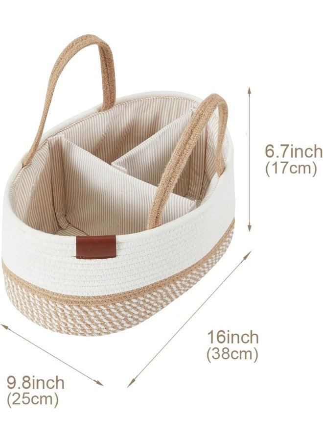 DECOMOMO Diaper Caddy Organizer | Baby Diaper Storage Organizer for Baby Girl Boy Gift Car Changing Nursery