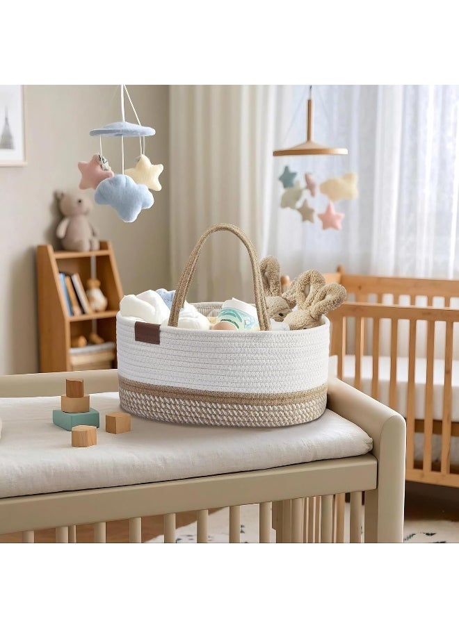 DECOMOMO Diaper Caddy Organizer | Baby Diaper Storage Organizer for Baby Girl Boy Gift Car Changing Nursery