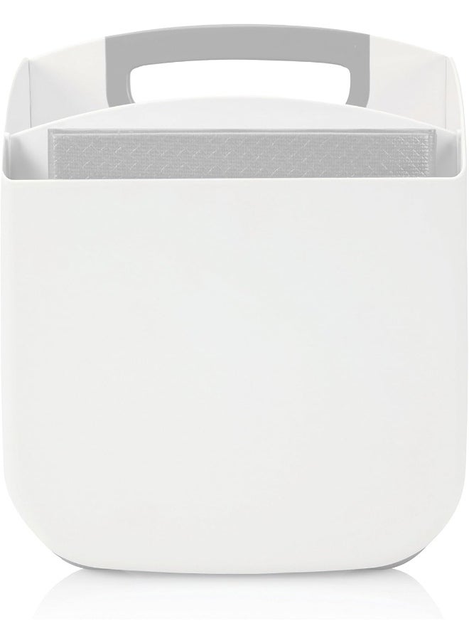 Ubbi Portable Diaper Changing Station Diaper Storage Caddy Organizer with Changing Mat, Stores Baby Diapers, Wipes and Baby Accessories, Gray