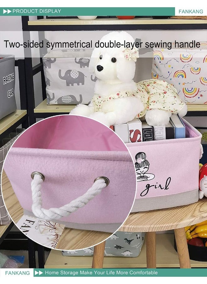 FANKANG Rectangular Fabric Storage Bin Toy Box Laundry Basket Nursery Storage