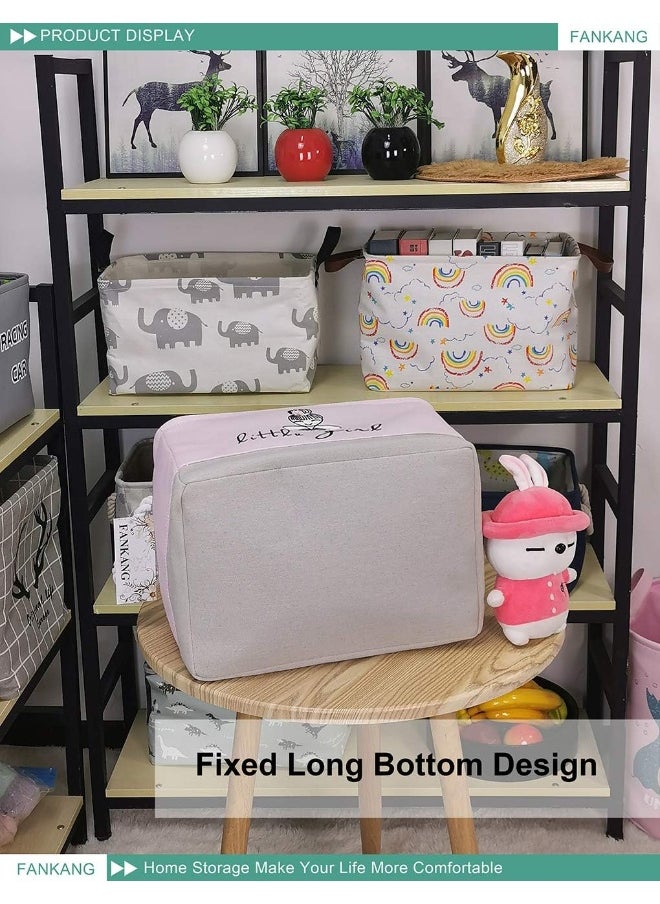 FANKANG Rectangular Fabric Storage Bin Toy Box Laundry Basket Nursery Storage