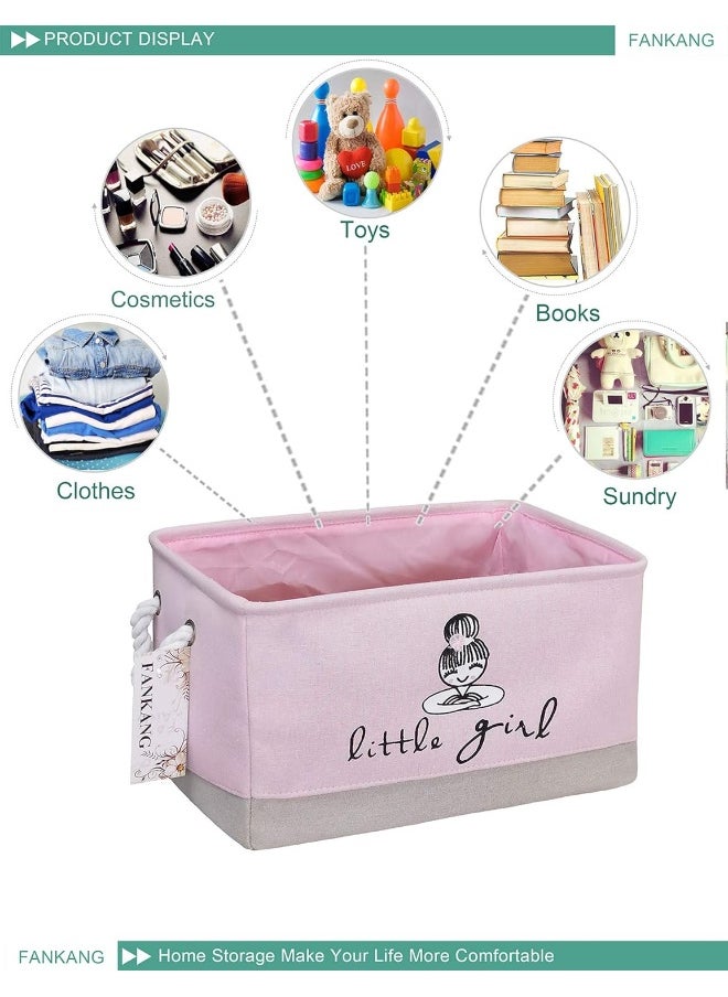 FANKANG Rectangular Fabric Storage Bin Toy Box Laundry Basket Nursery Storage