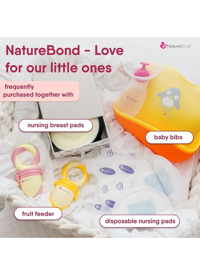 NatureBond Reusable Nursing Pads. Set of 10 Nipple Pads for Breastfeeding, Breathable Breast Pads for Breastfeeding with Wash Bag & Box, Organic Viscose Made from Bamboo (Black)