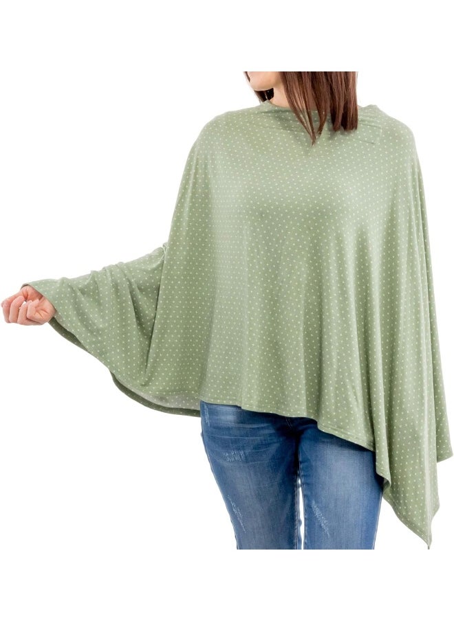 WeeSprout Nursing Cover for Breastfeeding, Soft & Breathable Nursing Poncho, Neck Insert for Hands-Free View, Machine Washable & Dryer Safe Feeding Cover Up