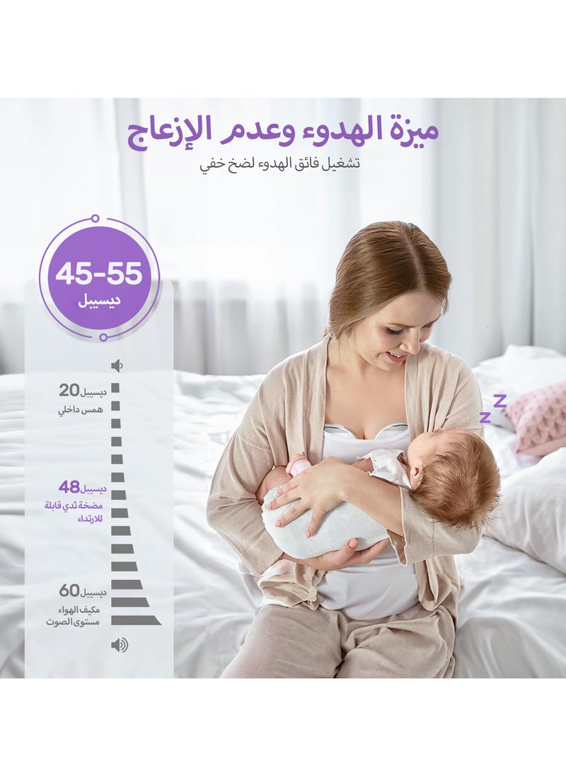 Hands Free Breast Pump, Wearable Electric Breast Pump 4 Modes 9 Levels with 19/21MM Flange