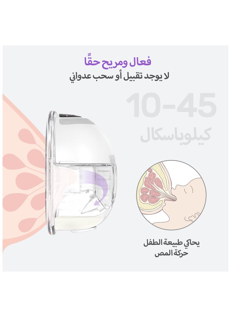 Hands Free Breast Pump, Wearable Electric Breast Pump 4 Modes 9 Levels with 19/21MM Flange