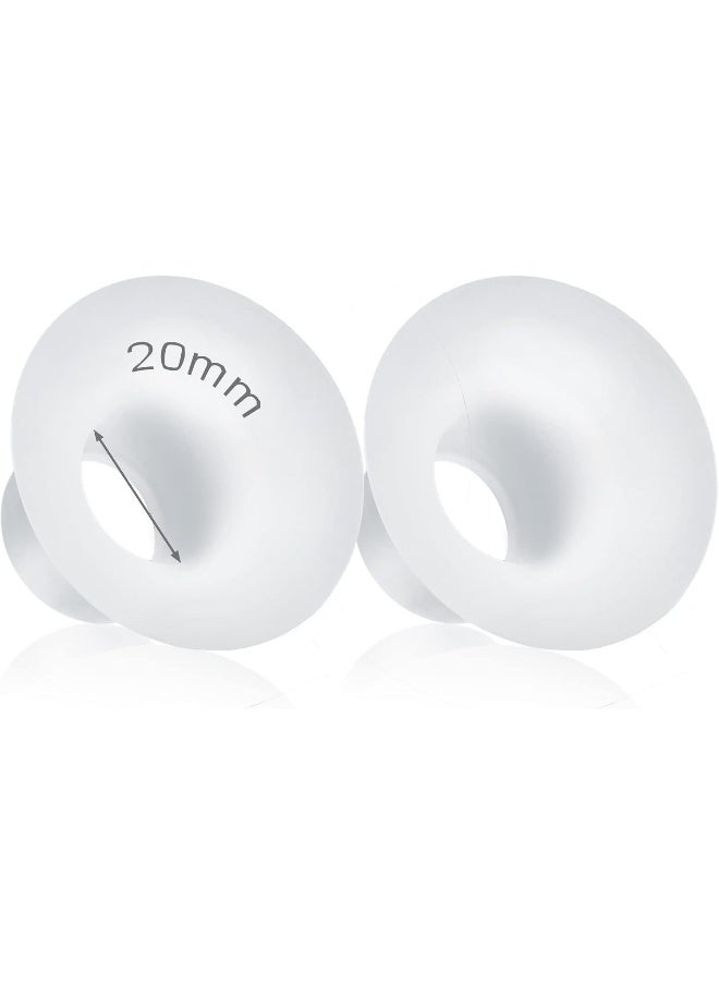 Durceler 20mm Silicone Flange Inserts Compatible with Medela/for Spectra S1 S2 / Elvie/Willow go/Momcozy S12/ TSRETE 24mm Breast Pump Shields or Freemie 25mm; Reduce Nipple Tunnel Down to 20mm