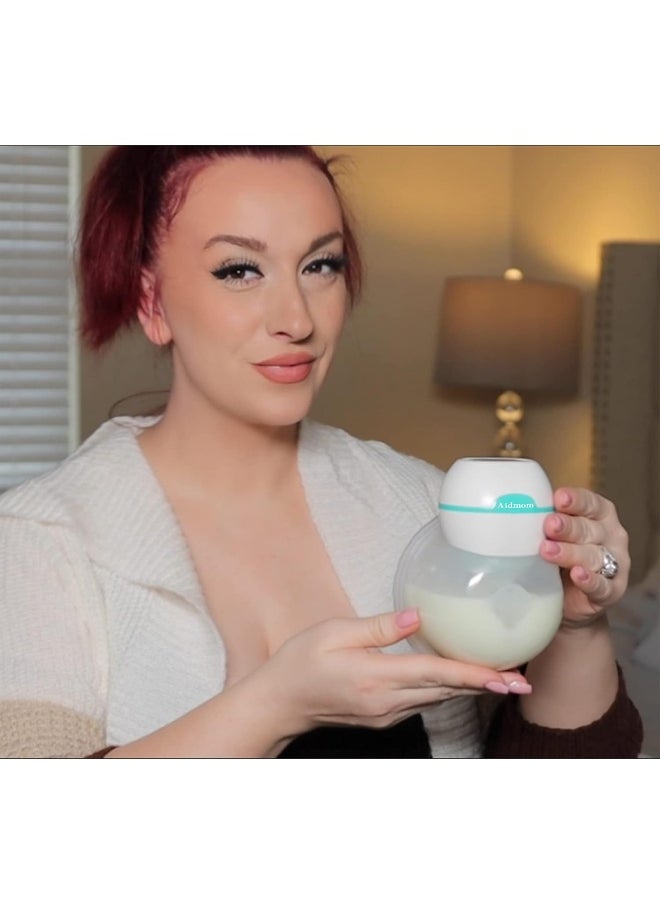 Aidmom Double Hands Free Breast Pump Electric Wearable Breast Pump Portable