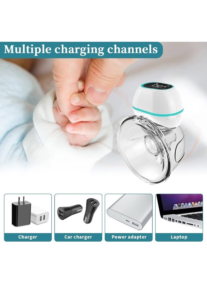 Aidmom Double Hands Free Breast Pump Electric Wearable Breast Pump Portable