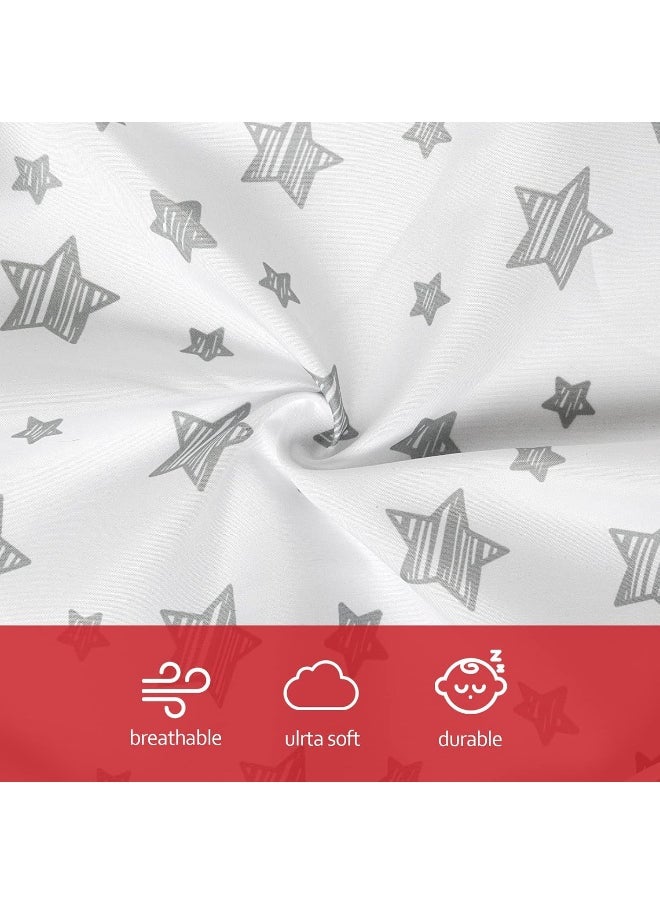Moonsea Nursing Pillow Cover White with Star Print, Snug Fits Boppy Nursing Pillows, Breastfeeding Nursing Pillow Slipcovers Super Soft, for Breastfeeding Moms