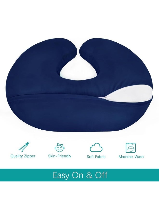 Biloban Nursing Pillow Cover 2 Pack Fit Boppy Nursing Pillow Breathable & Skin-Friendly Nursing Pillow Slipcovers for Breastfeeding Mom Comfortable & Machine Washable Nursing Pillow Covers