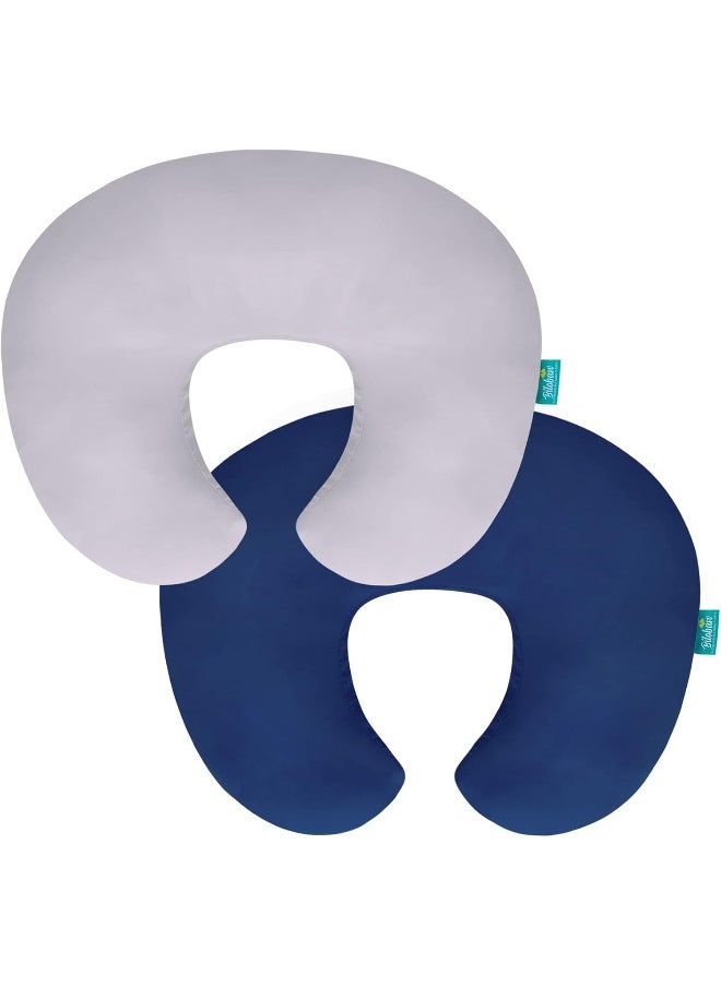 Biloban Nursing Pillow Cover 2 Pack Fit Boppy Nursing Pillow Breathable & Skin-Friendly Nursing Pillow Slipcovers for Breastfeeding Mom Comfortable & Machine Washable Nursing Pillow Covers