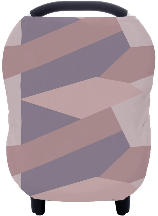 Hicoco Carseat Cover Boy and Girls - Multi-use Nursing Car Seat Canopy Cover for Breastfeeding, Infant Stroller Cover, High Chair Cover (Baby Pink)