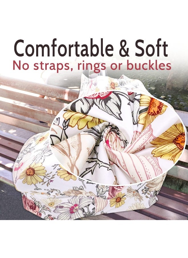 Floral Baby Car Seat Cover Girls, Infant Carseat Canopy, Stretchy Multi-use Nursing Cover for Stroller/High Chair/Shopping Cart/Car Seat Canopies
