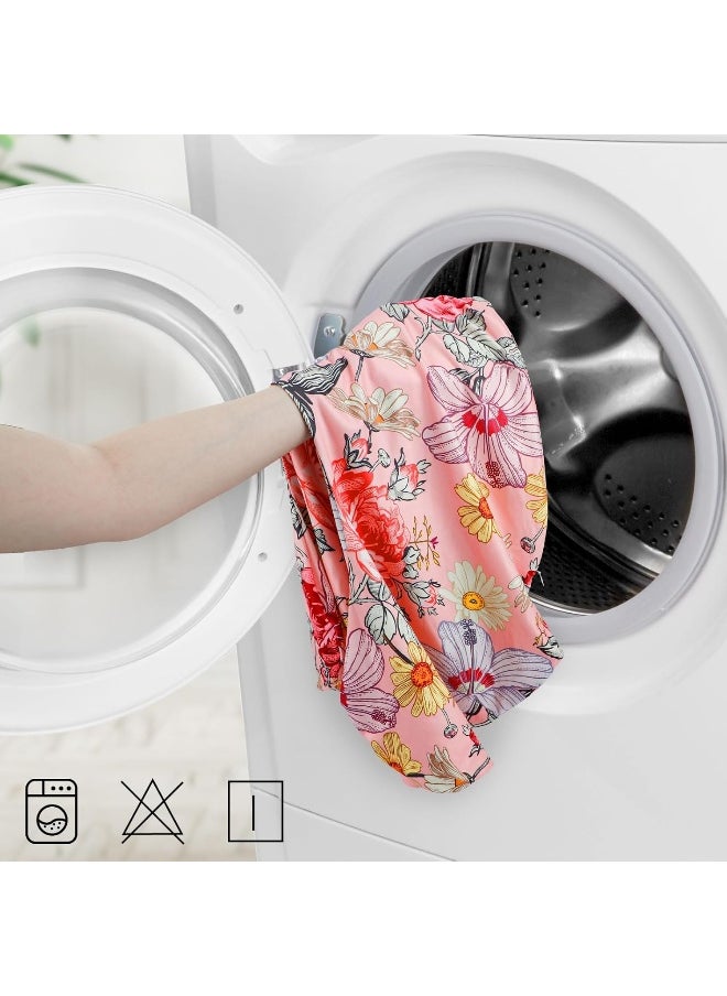 Pink Floral Nursing Pillow Cover, Stretchy Removable Nursing Covers for Newborn Breastfeeding Pillows, Breastfeeding Pillow Slipcover for Baby Girls and Boy