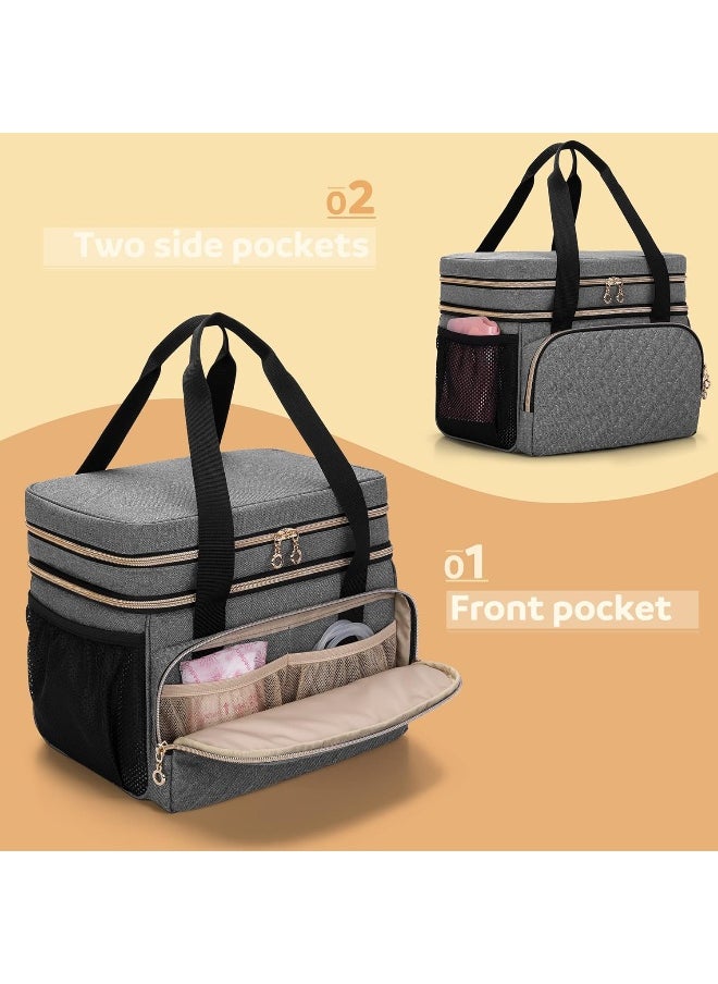 Luxja Double Layer Breast Pump Bag Compatible with Spectra S1 and S2