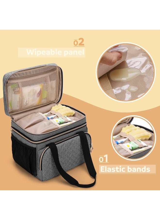 Luxja Double Layer Breast Pump Bag Compatible with Spectra S1 and S2