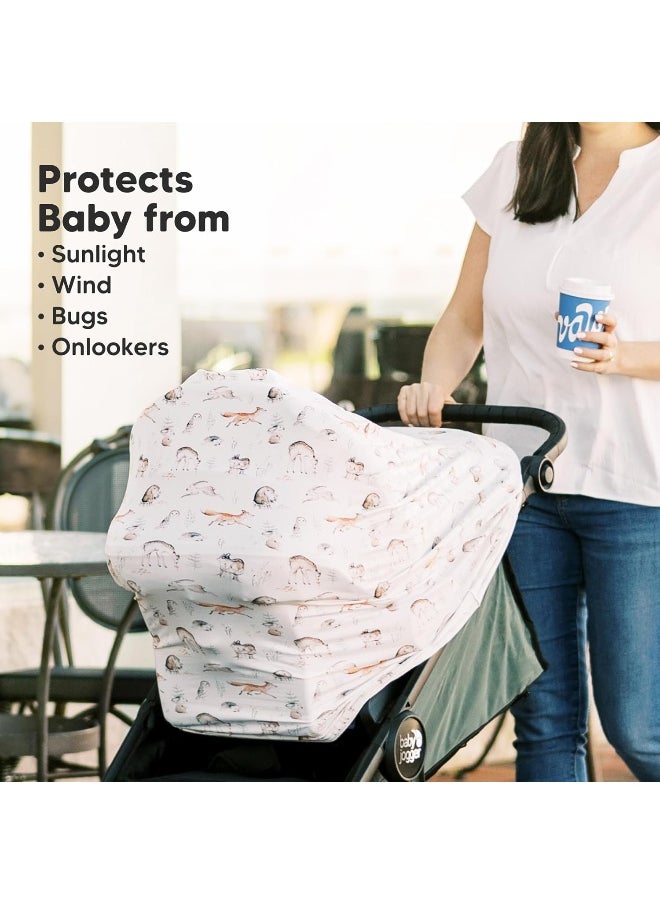 Car Seat Covers for Babies - Nursing Cover, Baby Car Seat Cover, Nursing Covers for Breastfeeding, Carseat Cover Girls, Boy, Breastfeeding Cover, Infant Car Seat Cover, Stroller Cover (Arcadia)