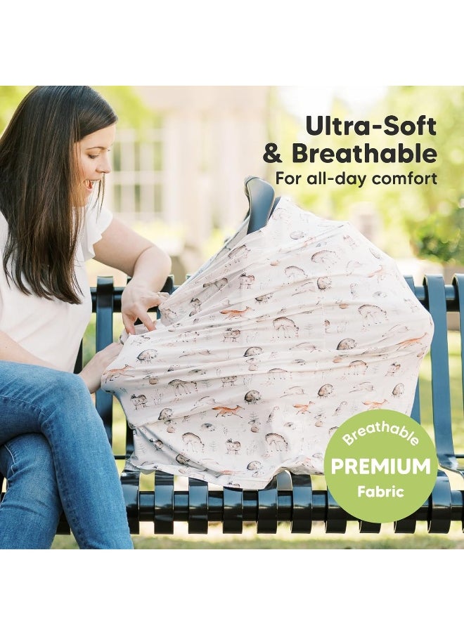 Car Seat Covers for Babies - Nursing Cover, Baby Car Seat Cover, Nursing Covers for Breastfeeding, Carseat Cover Girls, Boy, Breastfeeding Cover, Infant Car Seat Cover, Stroller Cover (Arcadia)
