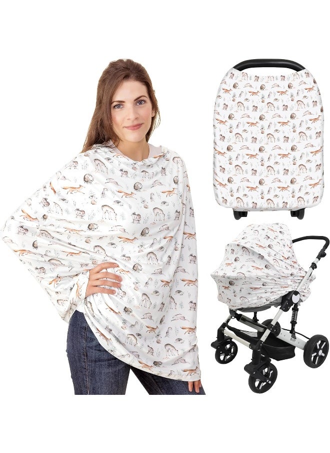 Car Seat Covers for Babies - Nursing Cover, Baby Car Seat Cover, Nursing Covers for Breastfeeding, Carseat Cover Girls, Boy, Breastfeeding Cover, Infant Car Seat Cover, Stroller Cover (Arcadia)
