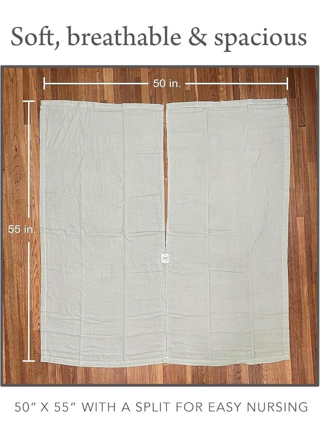 Kishu Baby Indi GOTS Organic Muslin Nursing Cover Up for Breastfeeding