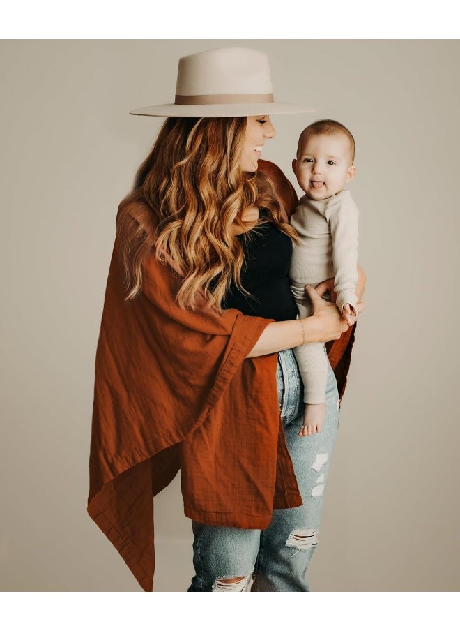 Kishu Baby Indi GOTS Organic Muslin Nursing Cover Up for Breastfeeding