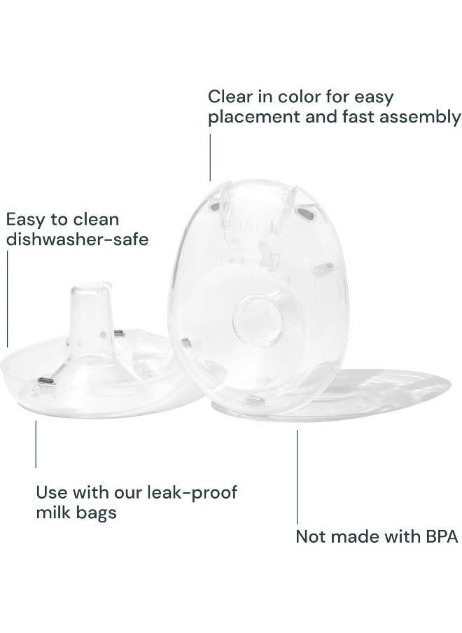 Willow 360 Breast Pump Flanges, 2-Count - 21mm Breast Shield